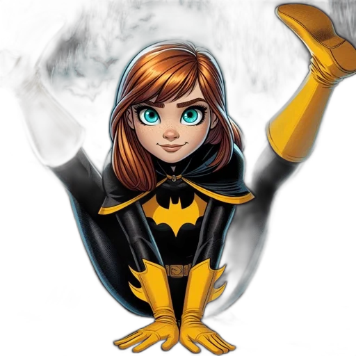 comic book art, concept art, cartoon, fantasy art, young, female, character, resembling transparent PNG cut-out