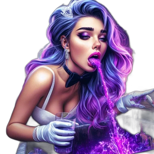 hair, jewelry, dress, face, fantasy art, comic book art, cyberpunk, concept art transparent PNG cut-out