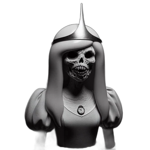 mask, robot, crown, face, 3d render, concept art, fantasy art, pixel art transparent PNG cut-out