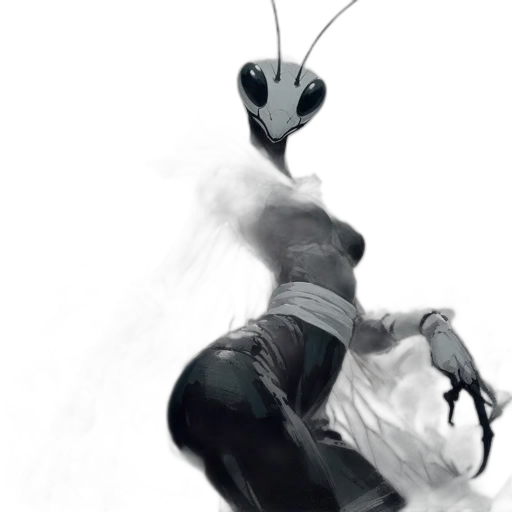 mask, robot, creature, dress, concept art, comic book art, fantasy art, cyberpunk transparent PNG cut-out