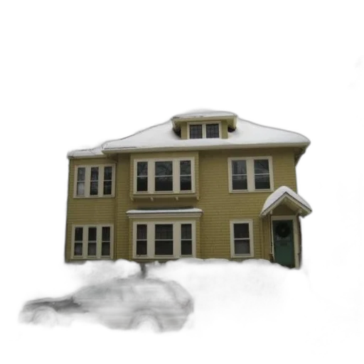 building, furniture, 3d render, photorealistic, concept art, watercolor, snow, city street transparent PNG cut-out