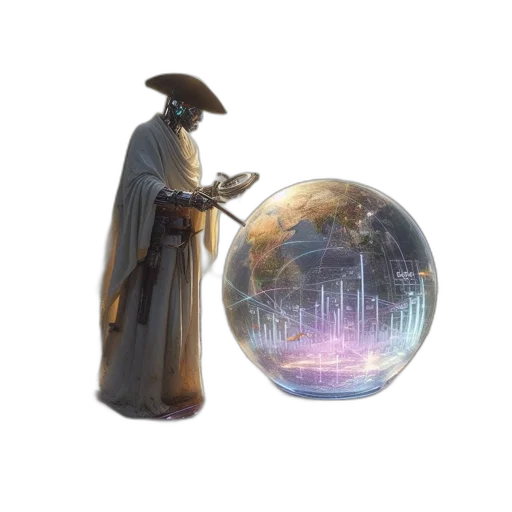 staff, jewelry, concept art, fantasy art, cyberpunk, 3d render, outer space, hooded transparent PNG cut-out