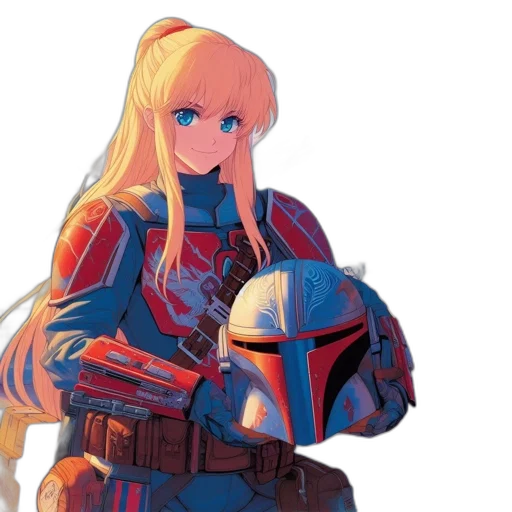 weapon, robot, mask, sword, anime, concept art, pixel art, fantasy art transparent PNG cut-out