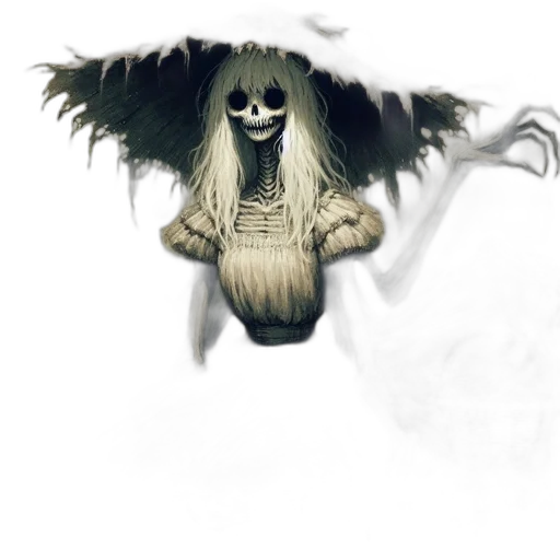 creature, mask, staff, face, concept art, fantasy art, pixel art, comic book art transparent PNG cut-out