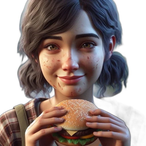food, face, robot, creature, concept art, photorealistic, fantasy art, 3d render transparent PNG cut-out