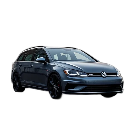 car, photorealistic, volkswagen, golf transparent PNG cut-out