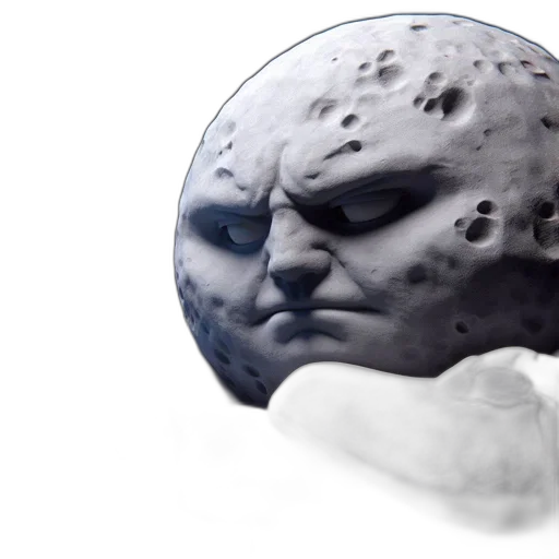 mask, face, creature, hat, 3d render, concept art, photorealistic, outer space transparent PNG cut-out