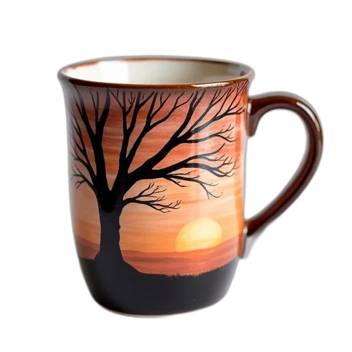 tree, photorealistic, fantasy art, oil painting, 3d render, sunset, forest, fog transparent PNG cut-out