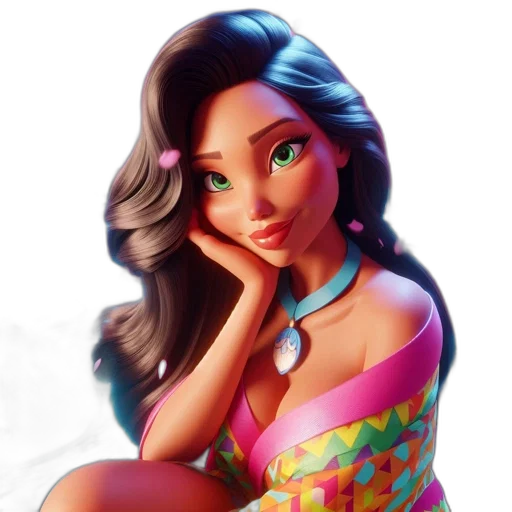dress, jewelry, 3d render, cartoon, fantasy art, concept art, neon, pastel transparent PNG cut-out
