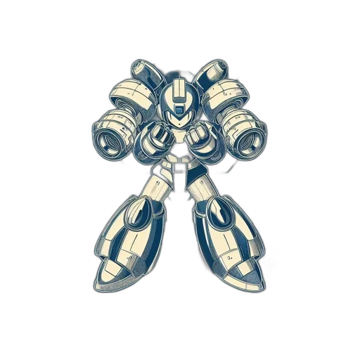 robot, weapon, jewelry, jacket, pixel art, concept art, 3d render, watercolor transparent PNG cut-out