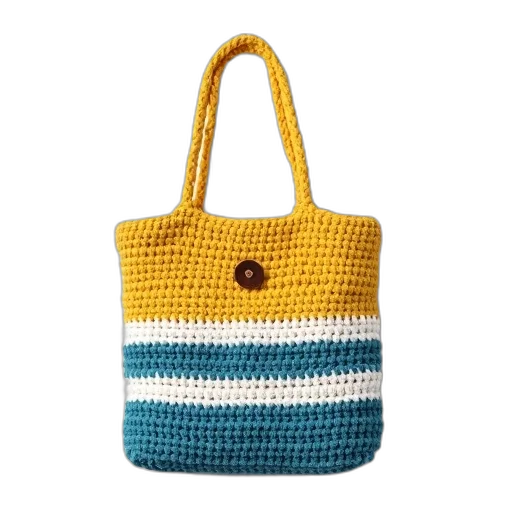 hat, colorful, crocheted, tote, bag, striped, pattern, shades transparent PNG cut-out