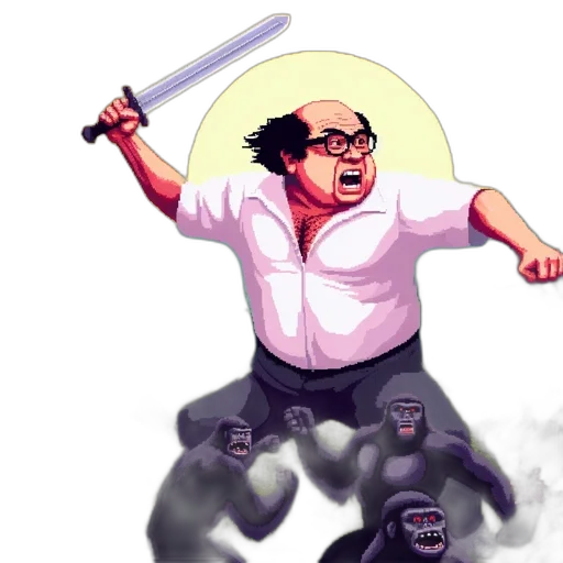 staff, weapon, concept art, pixel art, comic book art, cartoon, illustrated, scene transparent PNG cut-out