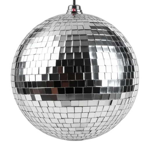 hat, close-up, shiny, disco, ball, reflective, surface, featuring transparent PNG cut-out