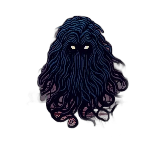 hair, creature, mask, animal, pixel art, concept art, fantasy art, cartoon transparent PNG cut-out