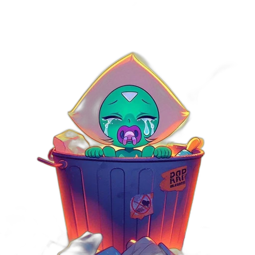 robot, crown, weapon, jewelry, concept art, 3d render, vaporwave, pixel art transparent PNG cut-out