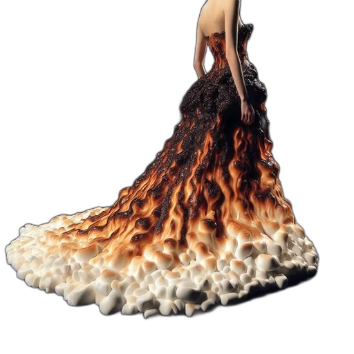 dress, hair, creature, shoes, concept art, fantasy art, photorealistic, 3d render transparent PNG cut-out