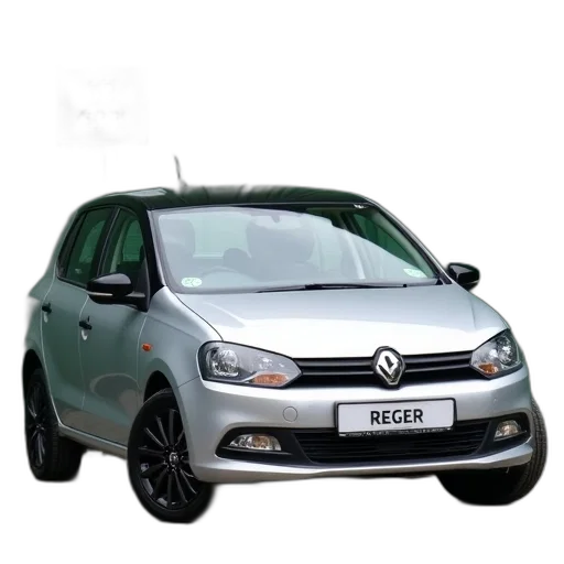 car, silver, hatchback, parked, front, green, wall, sign transparent PNG cut-out