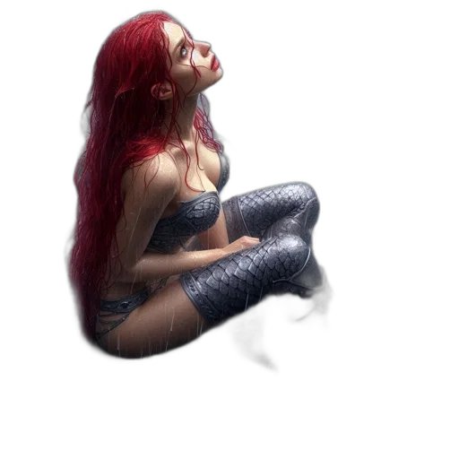 creature, hair, jewelry, dress, concept art, photorealistic, fantasy art, comic book art transparent PNG cut-out