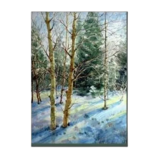 tree, oil painting, photorealistic, watercolor, concept art, snow, forest, fog transparent PNG cut-out