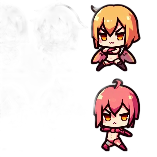 pixel art, concept art, anime, 3d render, fire, red, monochrome, dark transparent PNG cut-out