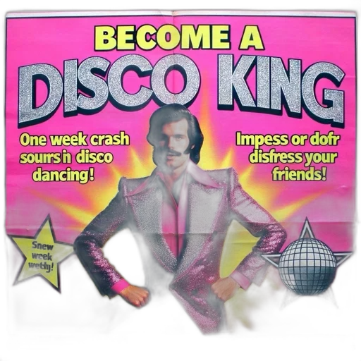 colorful, features, man, pink, suit, promoting, one-week, disco transparent PNG cut-out