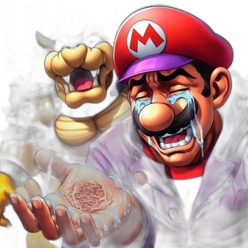 mask, concept art, 3d render, photorealistic, fantasy art, fire, mario, sheds transparent PNG cut-out