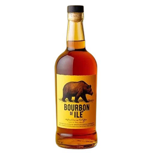 bottle, animal, bourbon, whiskey, yellow, label, featuring, brand transparent PNG cut-out