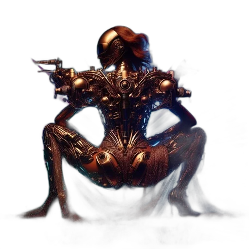 robot, creature, mask, animal, concept art, fantasy art, 3d render, pixel art transparent PNG cut-out
