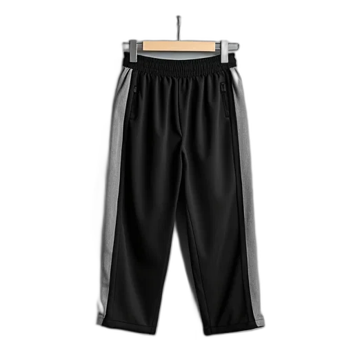 monochrome, pair, black, grey, striped, pants, hanging, curtain transparent PNG cut-out