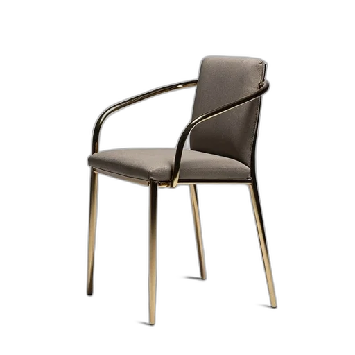 furniture, 3d render, sleek, modern, dining, chair, curved, backrest transparent PNG cut-out