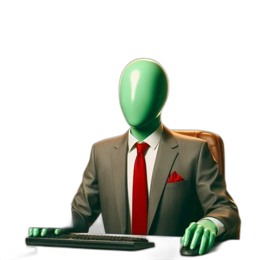 staff, robot, mask, jacket, 3d render, concept art, pixel art, photorealistic transparent PNG cut-out