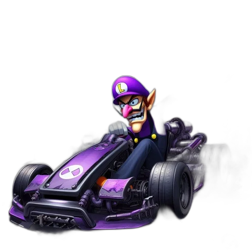car, animal, mask, weapon, concept art, pixel art, 3d render, vaporwave transparent PNG cut-out