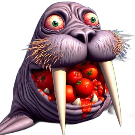 food, creature, animal, staff, concept art, 3d render, photorealistic, pixel art transparent PNG cut-out
