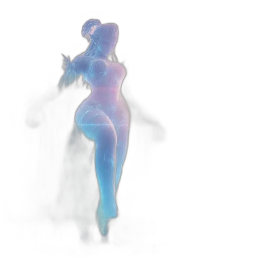 dress, staff, robot, concept art, 3d render, fantasy art, pixel art, neon lights transparent PNG cut-out