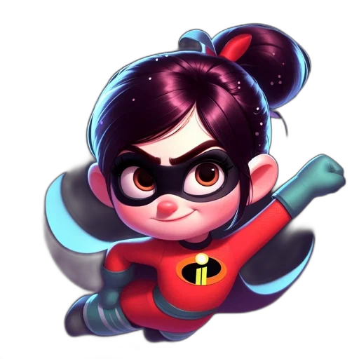 cartoon, concept art, comic book art, 3d render, animated, character, young, girl transparent PNG cut-out