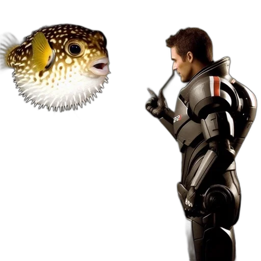 robot, animal, creature, concept art, 3d render, photorealistic, underwater, outer space transparent PNG cut-out