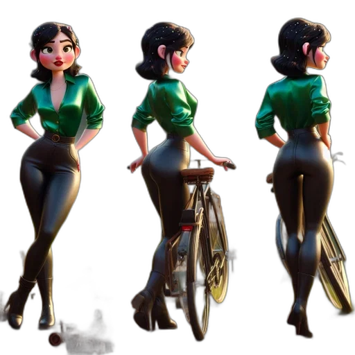 dress, concept art, 3d render, fantasy art, cartoon, green, 3d-rendered, woman transparent PNG cut-out