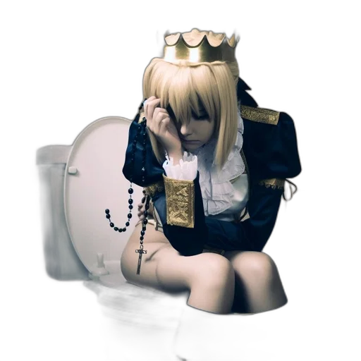 robot, jacket, dress, crown, 3d render, cyberpunk, concept art, anime transparent PNG cut-out