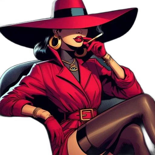 hat, staff, comic book art, concept art, cartoon, pixel art, red, elegantly transparent PNG cut-out