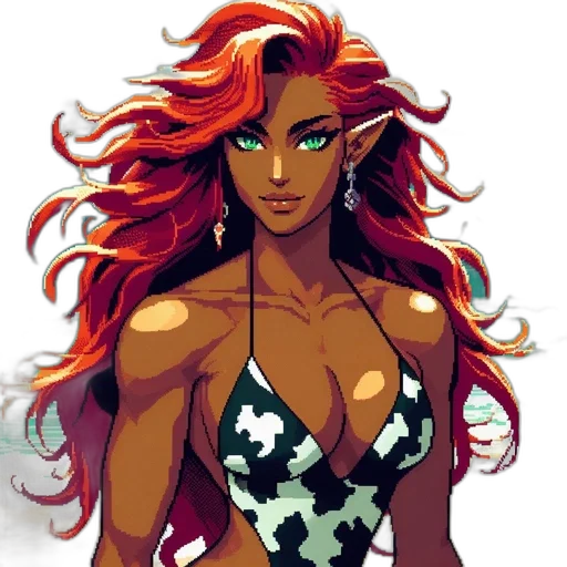 jewelry, comic book art, fantasy art, concept art, pixel art, neon, red, colorful transparent PNG cut-out