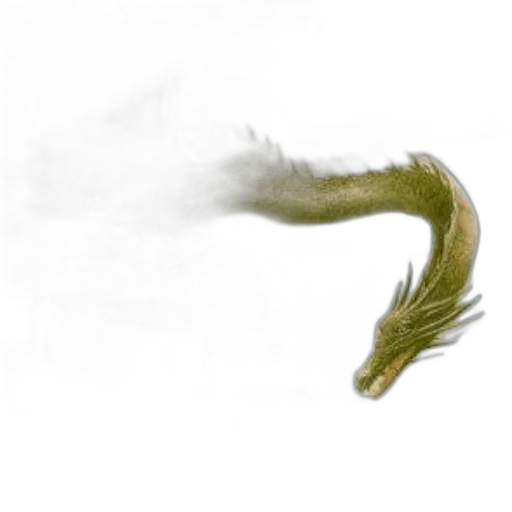 dragon, hair, creature, staff, photorealistic, concept art, fantasy art, 3d render transparent PNG cut-out