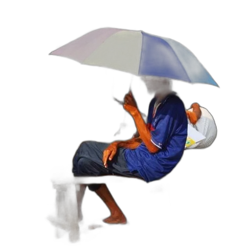 umbrella, furniture, jacket, staff transparent PNG cut-out