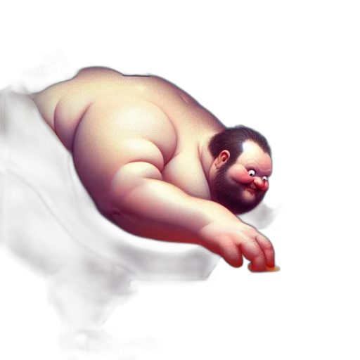 food, creature, animal, concept art, 3d render, fantasy art, photorealistic, obese transparent PNG cut-out