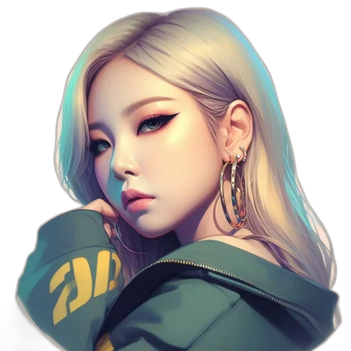 face, jacket, fantasy art, photorealistic transparent PNG cut-out
