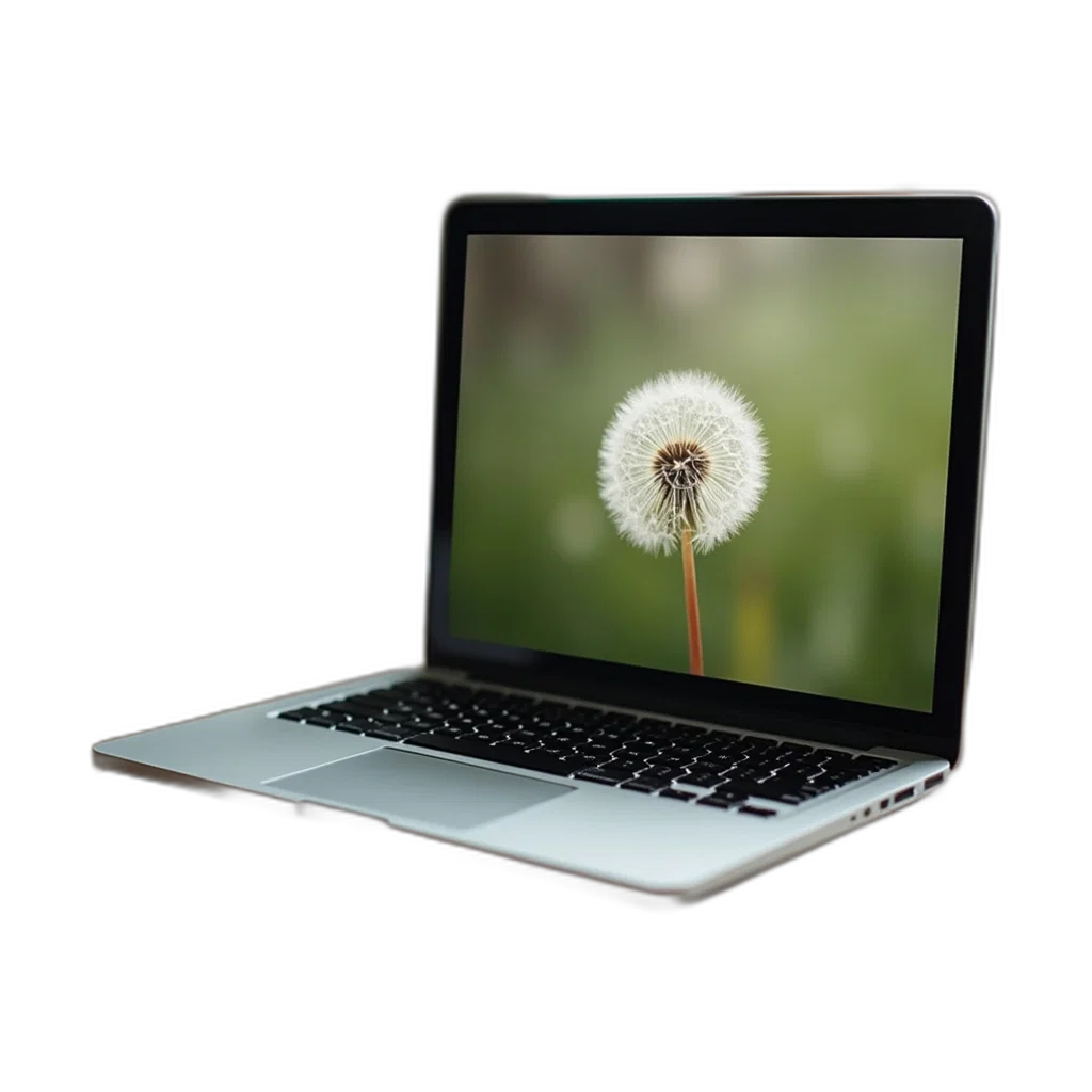 flower, staff, weapon, 3d render, photorealistic, silver, laptop, dandelion transparent PNG cut-out