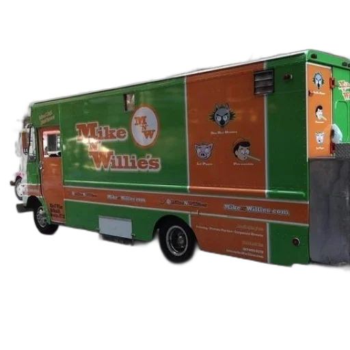food, 3d render, green, orange, truck, name, mike, willie transparent PNG cut-out