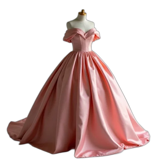 dress, crown, 3d render, photorealistic transparent PNG cut-out