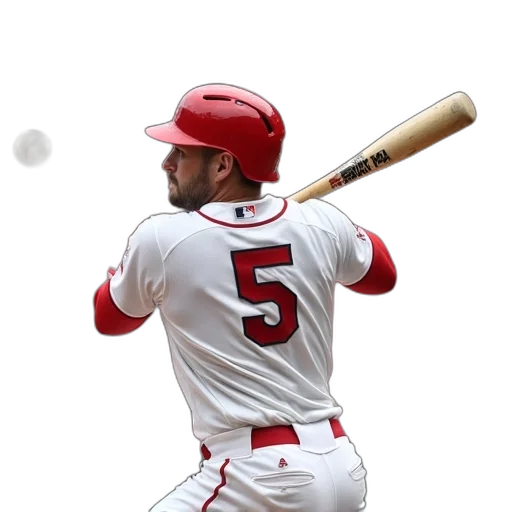 weapon, baseball, player, white, uniform, number, back, swinging transparent PNG cut-out