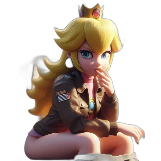 crown, weapon, 3d render, concept art, anime, vaporwave, adultified, realistic transparent PNG cut-out