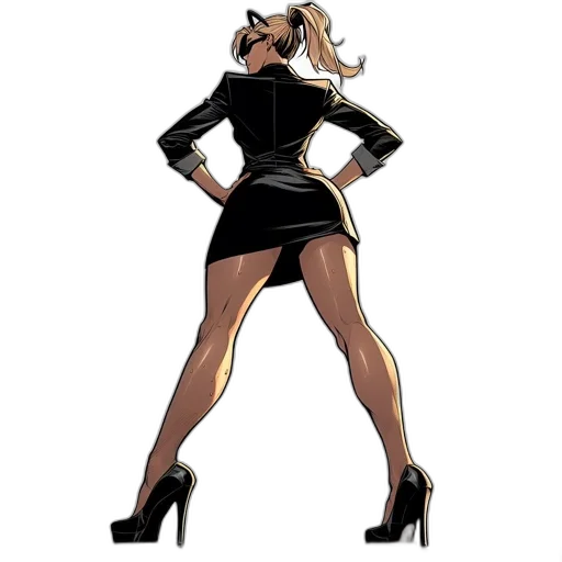 dress, concept art, cartoon, comic book art, pixel art, female, character, likely transparent PNG cut-out